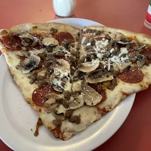 2 Slice Special Pepperoni, Sausage, Beef, Mushrooms