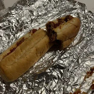 Unbelievable meatball sub!