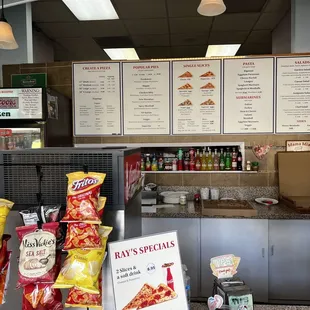 menus and food items
