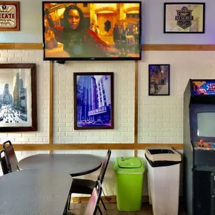 a row of arcade machines