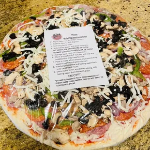 Combo pizza with added salami