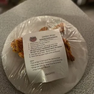 Buffalo wings packaged