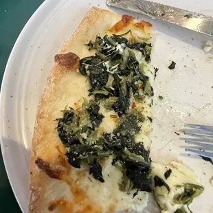 White spinach pizza