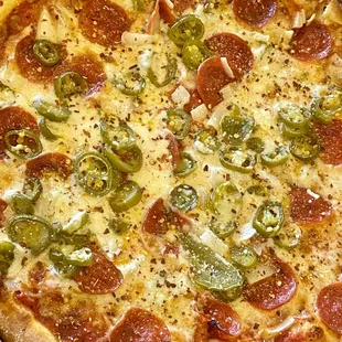 Pepperoni jalapeños and onion