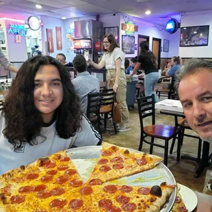 Giant Peperoni Piza, with Brandon
