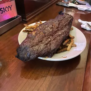 - Slab Baby Back Ribs with French Fries