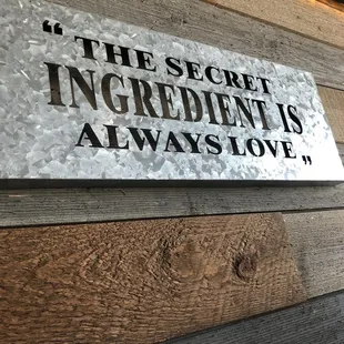 the secret ingredient is always love
