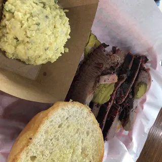 Sliced Brisket Sandwich