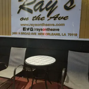two chairs and a table