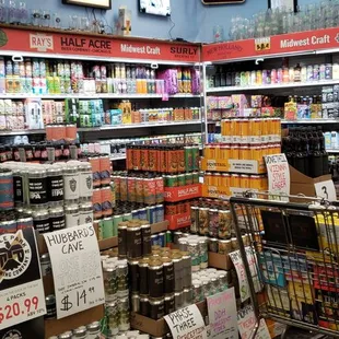 a variety of beverages