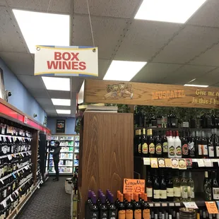 There is even a boxed wine section!
