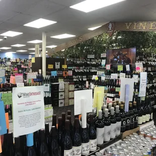 Lots of signage throughout the store with info about products to help you find exactly what you are looking for