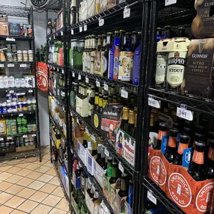 a wide selection of bottles