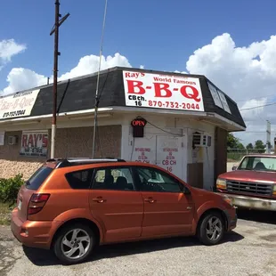 Small building right on the frontage road. Great food inside.