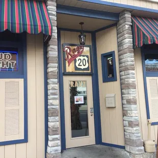 the entrance to the pub