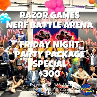 Friday Night DISCOUNT OFF your booked party package. Call Events (808)388-8844 for inquiries/reservations