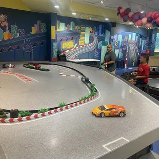 RC race track only at Pearlridge location. 
Bring your own RC or rent from us for a minimal fee.