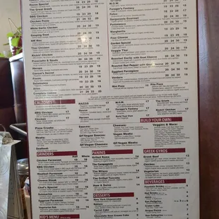 Current menu