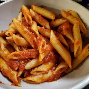Side penne pasta in marinara