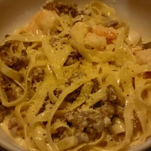 Alfredo with Shrimp &amp; Sausage
