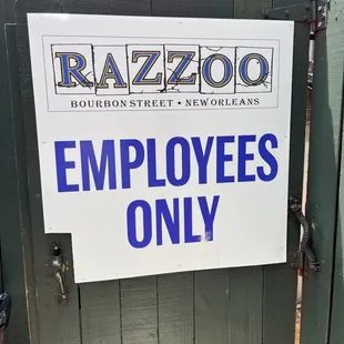 employees only sign