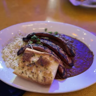 Andouille Sausage over Red Beans N Rice