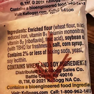 Saltines with a scary warning