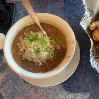 Andouille Sausage over Red Beans N Rice