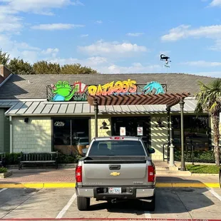 the front of the restaurant