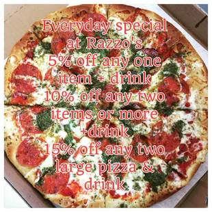 Everyday special now at Razzos  ............
