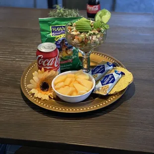 a plate of food on a table