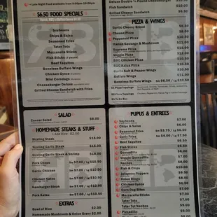 January 2023 menu