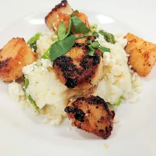Seared Scallops with risotto