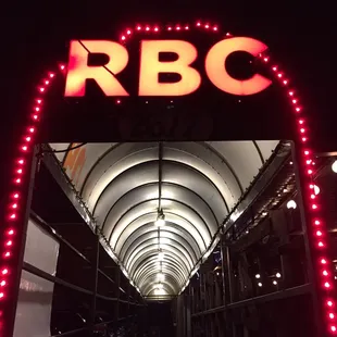 the entrance to the building