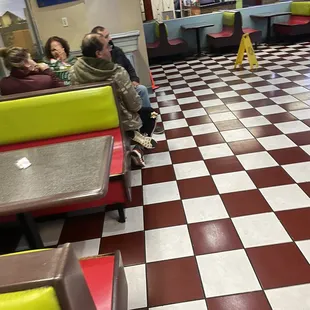 This is  dinning indoors. Covering their face. I really don't care but if your going to allow some allow all.