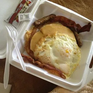 Hubby's idea of breakfast in bed... Lol!