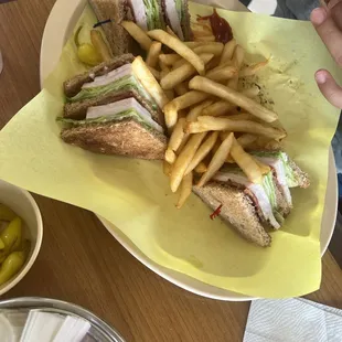 Club sandwich. Missing one piece because I took this pic late