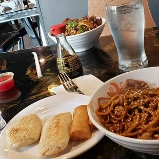 All you can eat Mongolian BBQ.