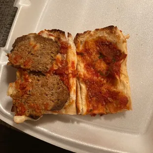 Inside worst meatball sub ever!!!