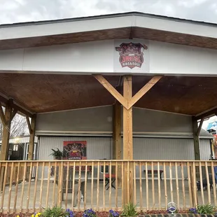 Outside of the restaurant/carry out area.