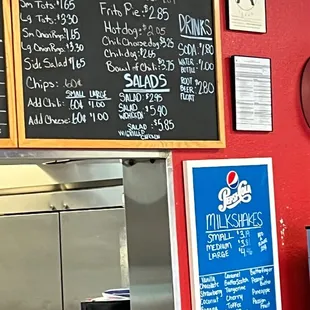 Menu- Sides &amp; shakes