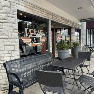 Outdoor seating on Main Street