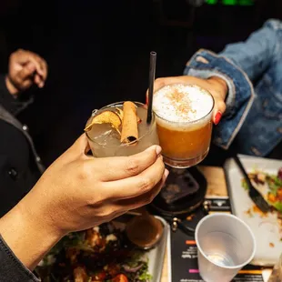Cheers! Salads and cocktails are always a good idea.