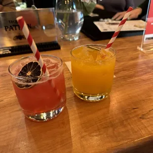 Hibiscus and Mango margaritas