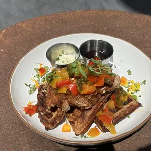 Chicken &amp; Cornbread Waffles