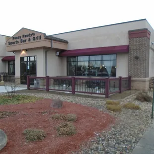 Outside of the restaurant, view looking northeast.