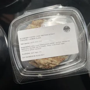 Blueberry Coffee Cake Protein Donut