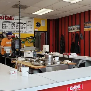 a man standing at the counter