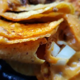 Lots of chips with no toppings.