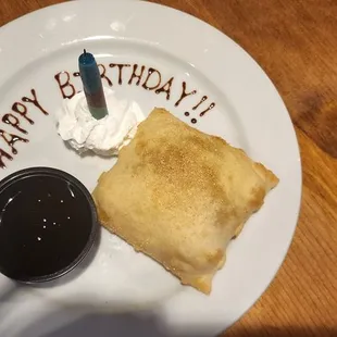 Birthday dessert - sopapilla